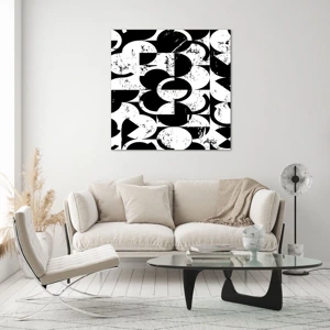 Glass picture - White Is White and Black Is Black - 70x70 cm