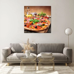 Glass picture - With a Real Italian Flavouring - 70x70 cm