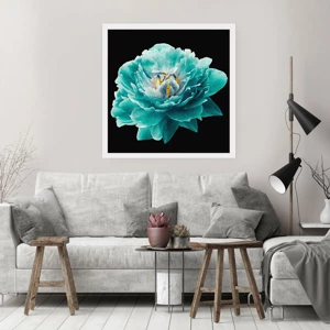 Poster - Blue and Gold Petals - 40x40 cm