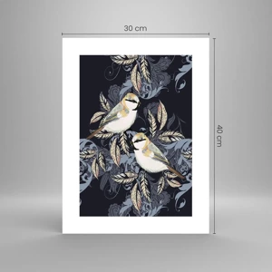 Poster - Blue and Yellow Chirp - 30x40 cm