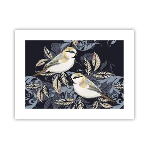 Poster - Blue and Yellow Chirp - 40x30 cm