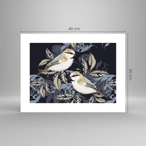 Poster - Blue and Yellow Chirp - 40x30 cm