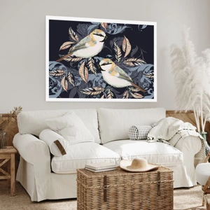 Poster - Blue and Yellow Chirp - 40x30 cm