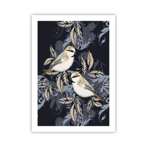 Poster - Blue and Yellow Chirp - 50x70 cm