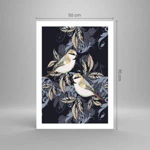 Poster - Blue and Yellow Chirp - 50x70 cm