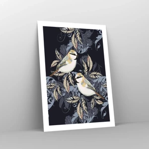 Poster - Blue and Yellow Chirp - 50x70 cm