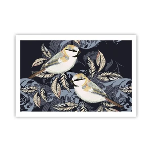 Poster - Blue and Yellow Chirp - 91x61 cm