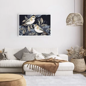 Poster - Blue and Yellow Chirp - 91x61 cm