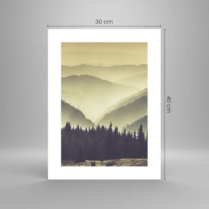 Poster - In a Faraway Land, Past the Mountains - 30x40 cm