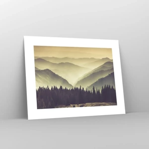 Poster - In a Faraway Land, Past the Mountains - 40x30 cm