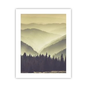 Poster - In a Faraway Land, Past the Mountains - 40x50 cm