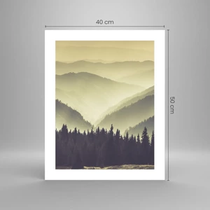 Poster - In a Faraway Land, Past the Mountains - 40x50 cm