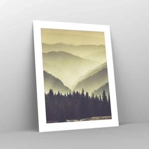 Poster - In a Faraway Land, Past the Mountains - 40x50 cm