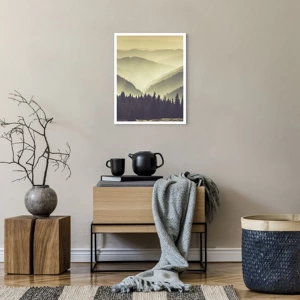 Poster - In a Faraway Land, Past the Mountains - 40x50 cm