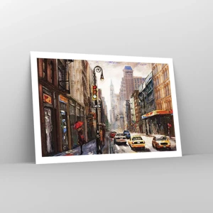 Poster - New York - Colourful in Rain - 91x61 cm