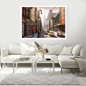 Poster - New York - Colourful in Rain - 91x61 cm