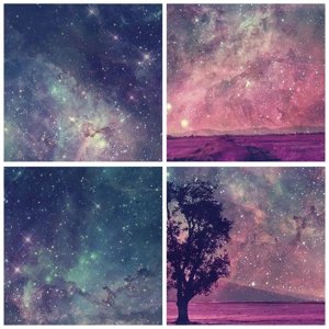 Poster - Under Magical Sky - 50x50 cm