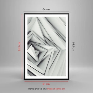 Poster in black frame - Acute Angles Budding - 61x91 cm