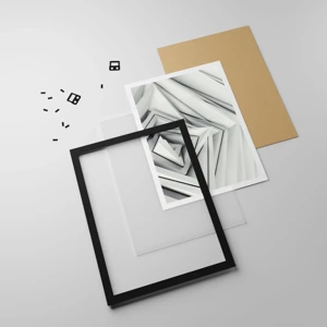 Poster in black frame - Acute Angles Budding - 61x91 cm