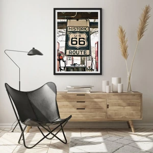 Poster in black frame - American Retro Trip - 50x70 cm