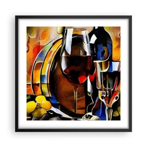 Poster in black frame - And The World Fills With Colours - 50x50 cm