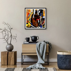 Poster in black frame - And The World Fills With Colours - 50x50 cm