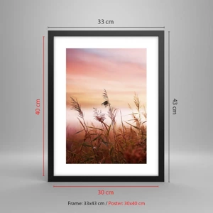 Poster in black frame - Blowing in the Wind - 30x40 cm