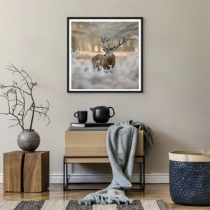 Poster in black frame - Chilly Morning - 60x60 cm