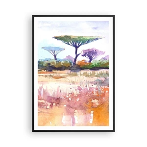 Poster in black frame - Colour of Savannah - 70x100 cm