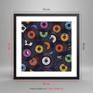 Poster in black frame - Colours of Classics - 40x40 cm