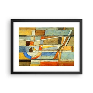 Poster in black frame - Cubism on a Construction Site - 40x30 cm