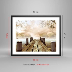 Poster in black frame - Gentle Sadness of Autumn - 50x40 cm