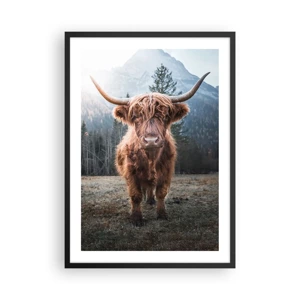 Poster in black frame - Greeting from Mountain Meadow - 50x70 cm