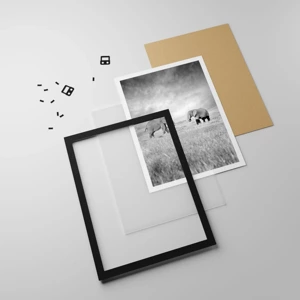 Poster in black frame - Grey Is Beautiful - 40x50 cm