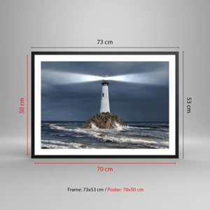 Poster in black frame - Here…Here…Here! - 70x50 cm