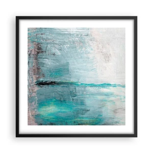 Poster in black frame - Horizontally in Blue - 50x50 cm