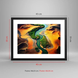 Poster in black frame - Life-giving River - 40x30 cm