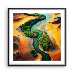 Poster in black frame - Life-giving River - 50x50 cm