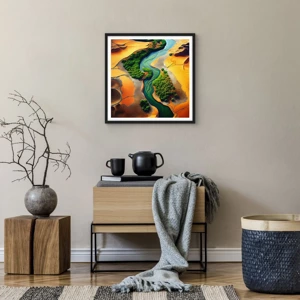 Poster in black frame - Life-giving River - 50x50 cm