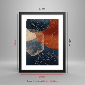 Poster in black frame - Lightness of Being - 30x40 cm