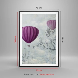 Poster in black frame - Like Ships in the Sky - 70x100 cm