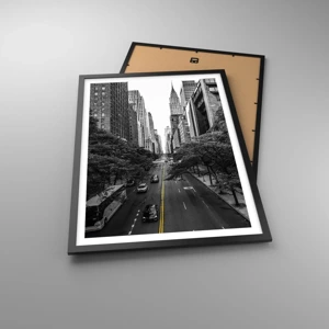 Poster in black frame - Morning in New York - 50x70 cm