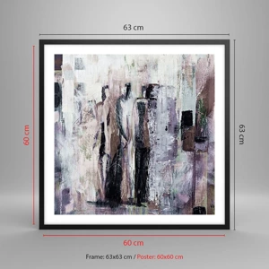 Poster in black frame - Mysterious Trio - 60x60 cm