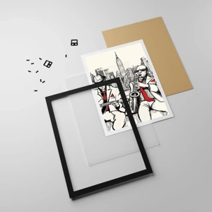 Poster in black frame - New York Improvisation - 50x70 cm