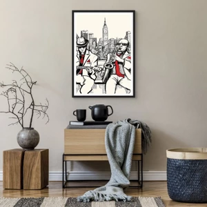 Poster in black frame - New York Improvisation - 50x70 cm