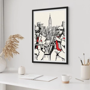 Poster in black frame - New York Improvisation - 50x70 cm