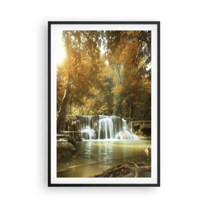 Poster in black frame - Park Cascade - 61x91 cm