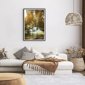 Poster in black frame - Park Cascade - 61x91 cm