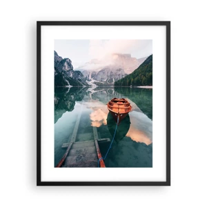 Poster in black frame - Peaceful Dream of the Mountains - 40x50 cm