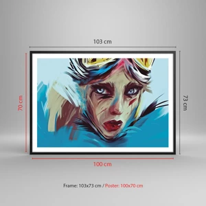 Poster in black frame - Road Mistress - 100x70 cm